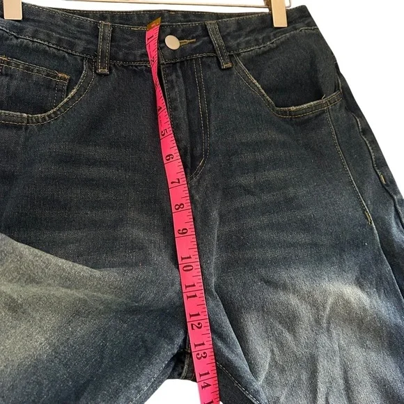 High Rise Wide Leg Distressed Jeans - Picture 9 of 10